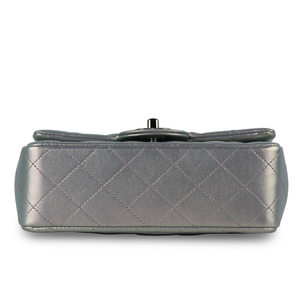 Chanel Mini Rectangular Flap Bag - Iridescent Silver