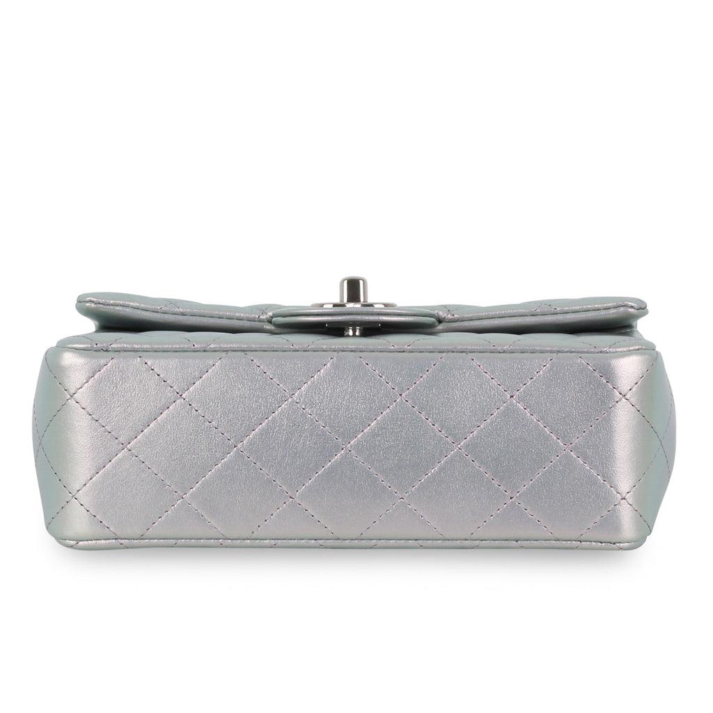 Chanel Mini Rectangular Classic Flap Bag - Iridescent Silver