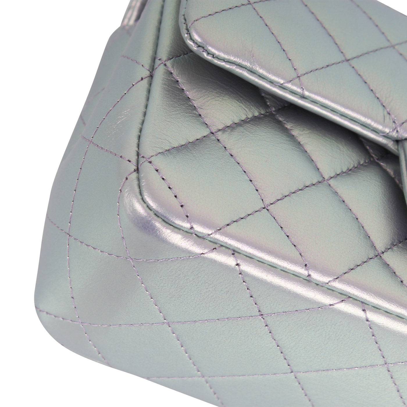 Chanel Mini Rectangular Classic Flap Bag - Iridescent Silver