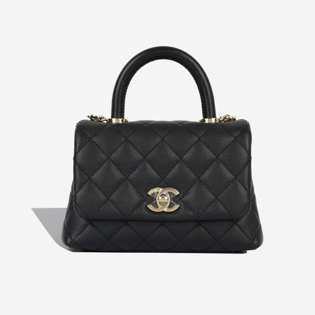 Chanel Mini Coco Handle - Black Caviar