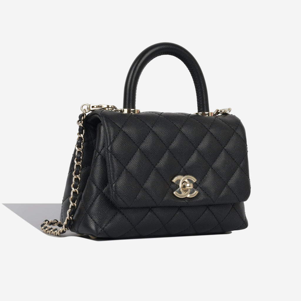 Chanel Mini Coco Handle - Black Caviar