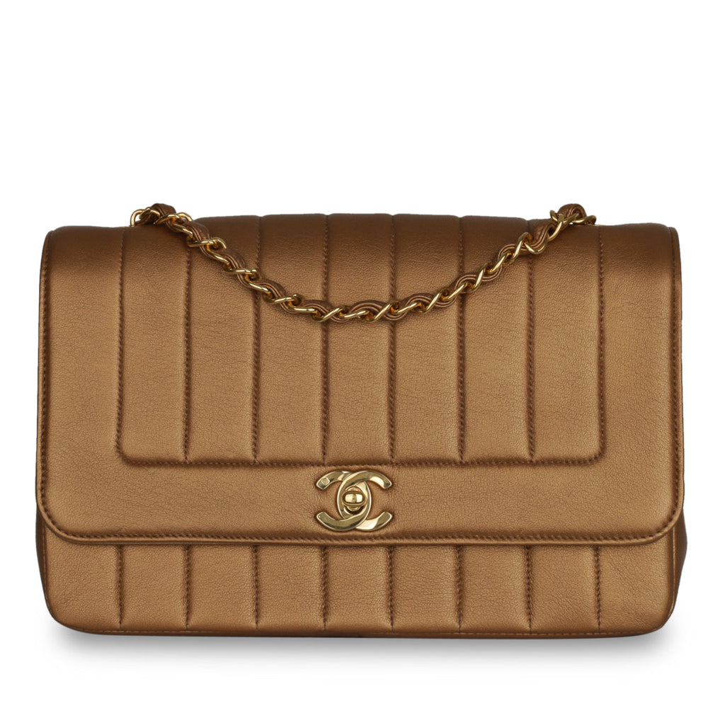 Vertical Flap Bag - Bronze