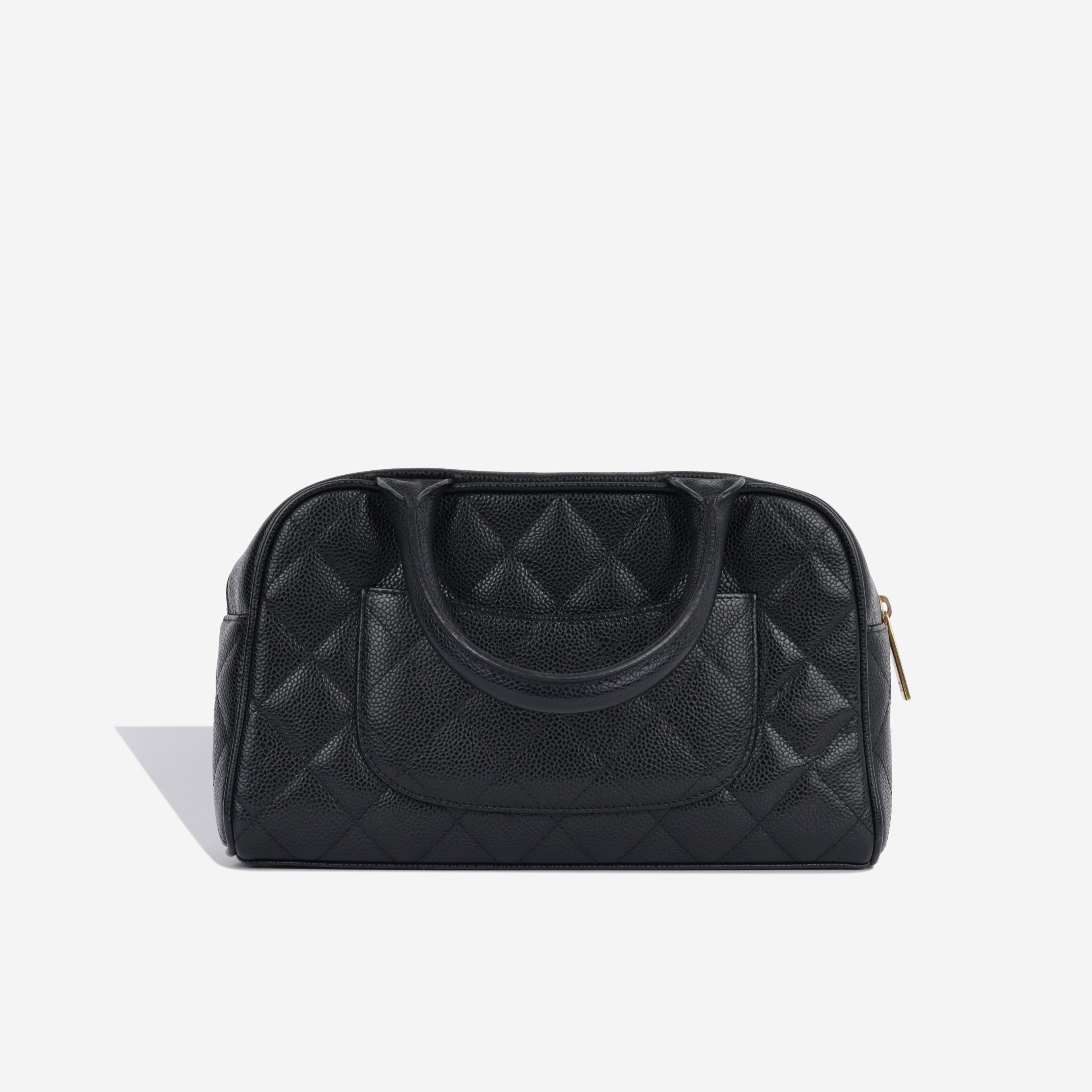 Vintage Quilted Bowler Tote