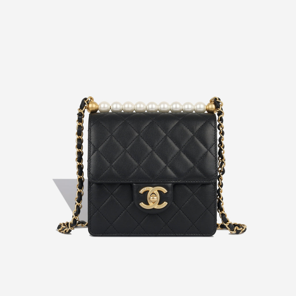 Vertical Pearl Flap Bag