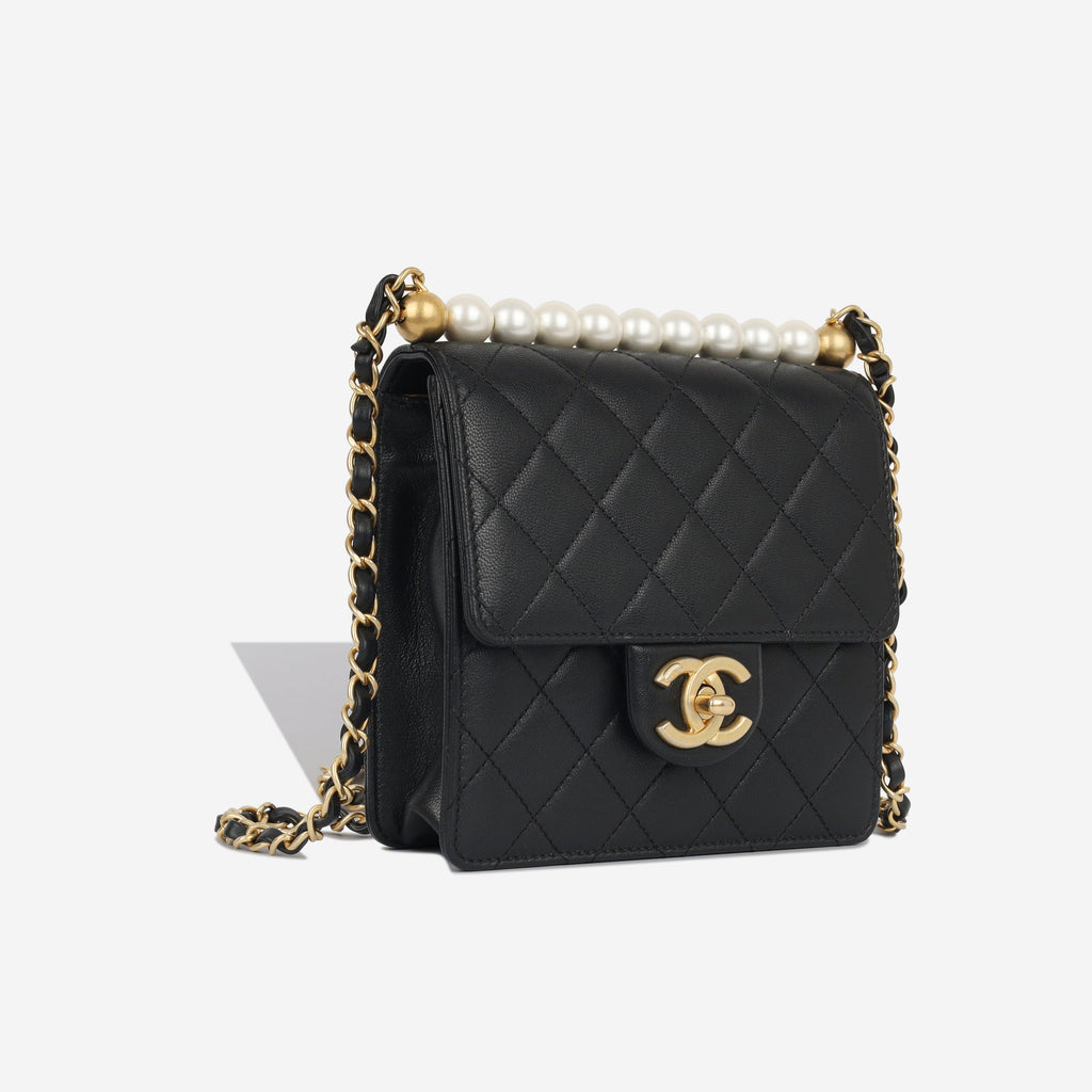 Vertical Pearl Flap Bag