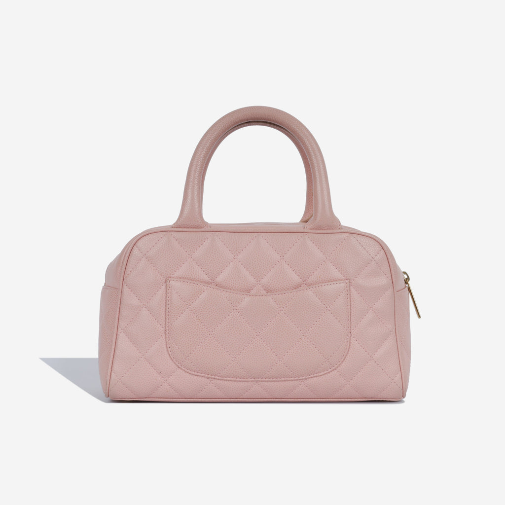 Vintage Quilted Bowler Tote
