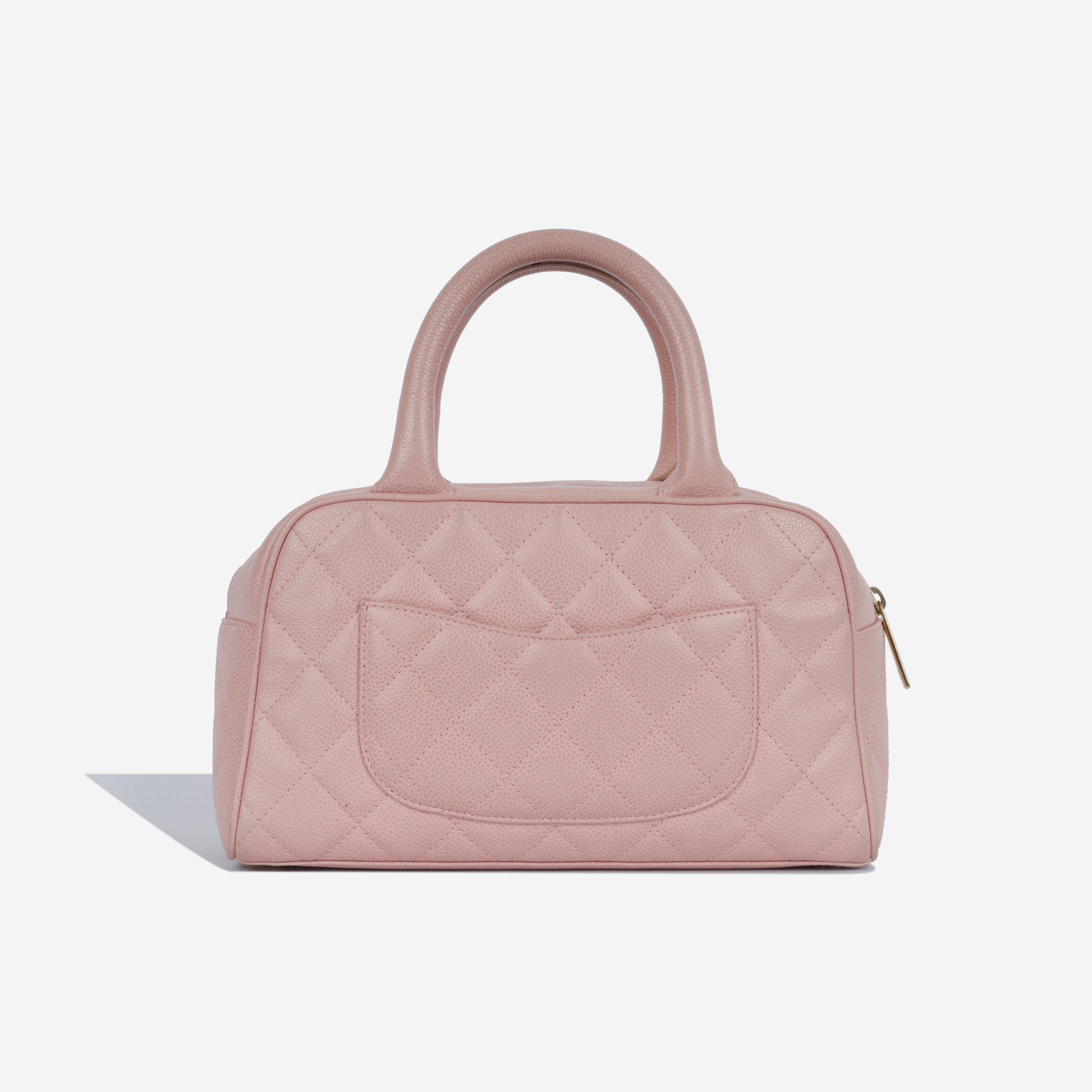 Vintage Quilted Bowler Tote