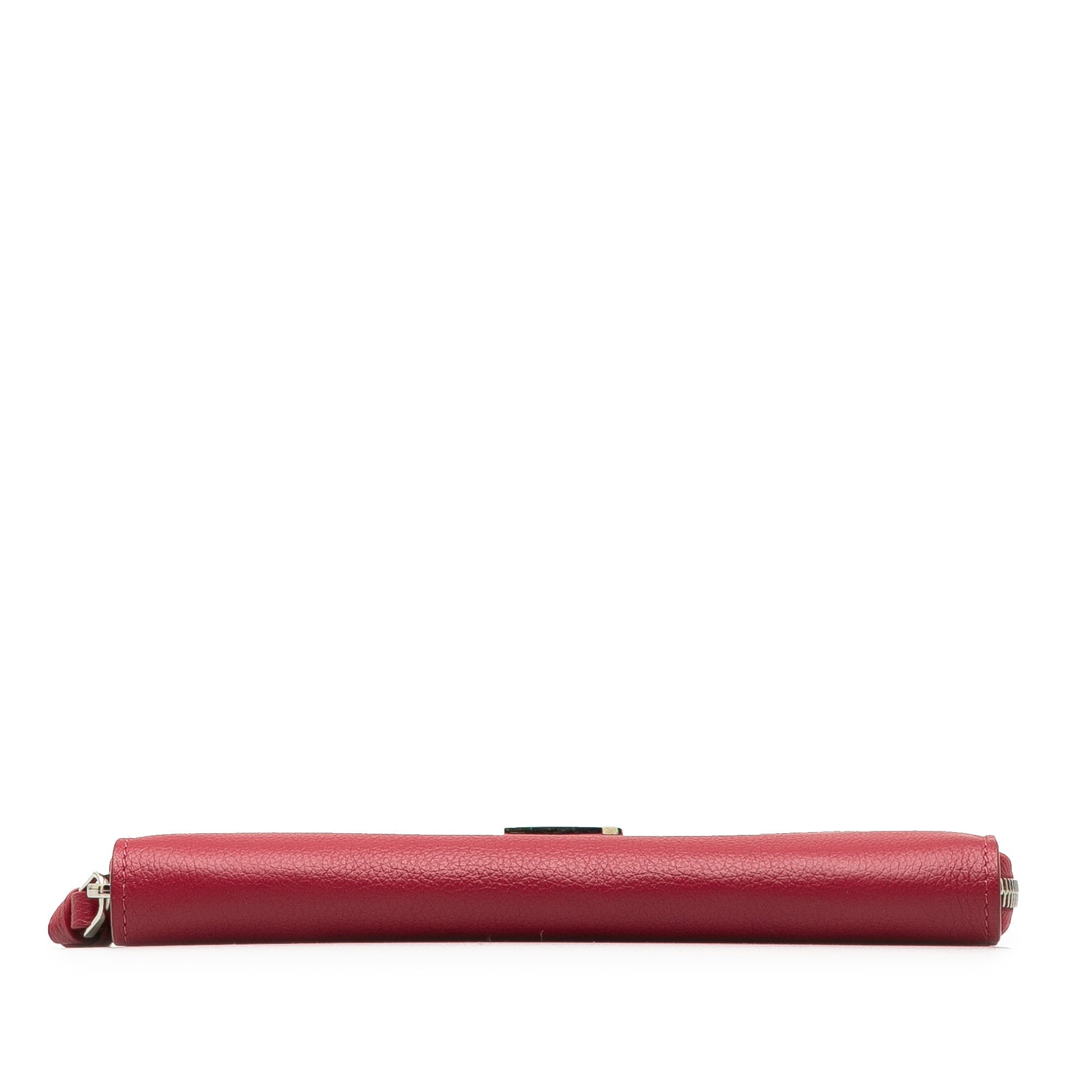Red Louis Vuitton Lockme Zippy Wallet