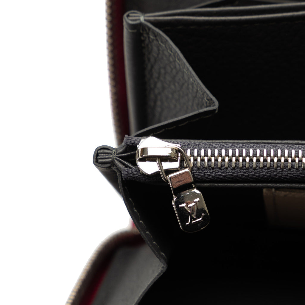 Red Louis Vuitton Lockme Zippy Wallet