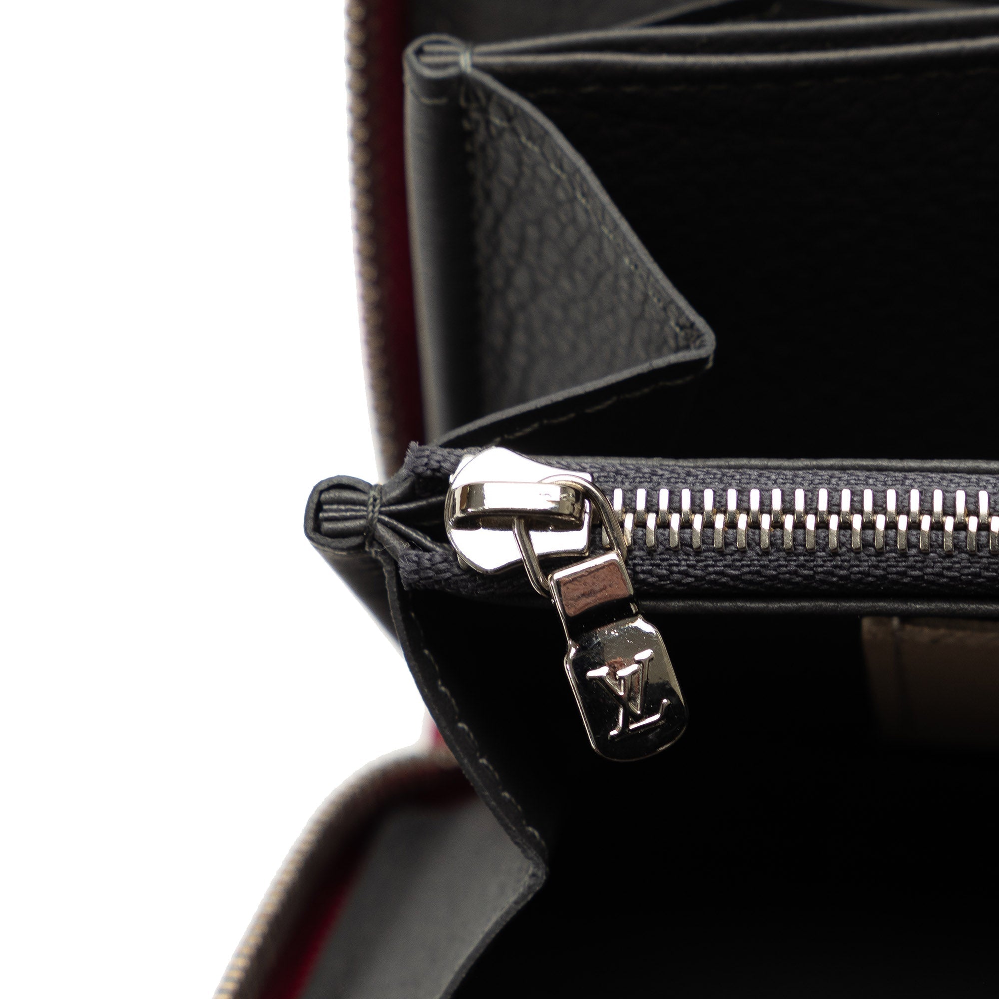 Red Louis Vuitton Lockme Zippy Wallet