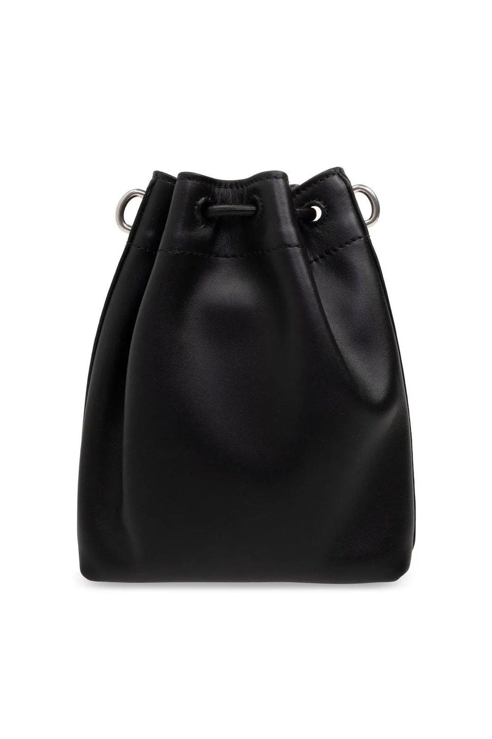 BON BON METALLIC LEATHER MINI BUCKET BAG
