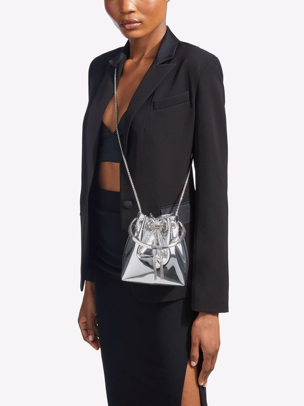 BON BON LEATHER BUCKET BAG