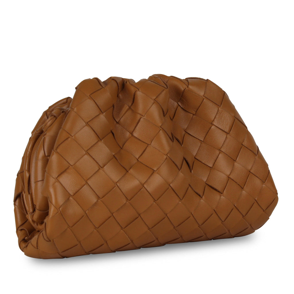 Bottega Veneta Mini Woven Pouch - Caramel