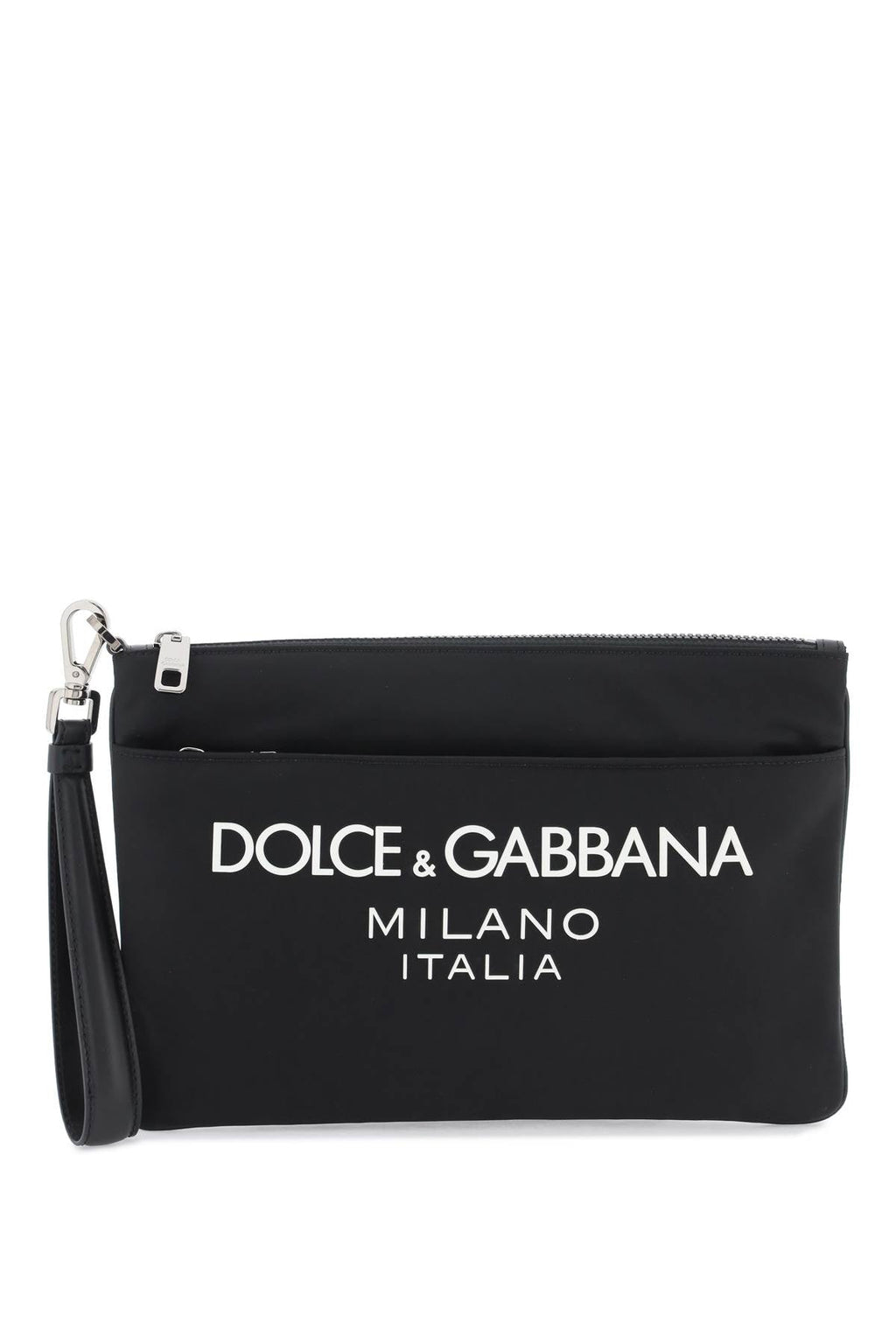 Dolce & Gabbana Nylon Pouch With Rubberized Logo Men