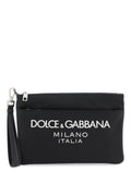 Dolce & Gabbana Nylon Pouch With Rubberized Logo Men