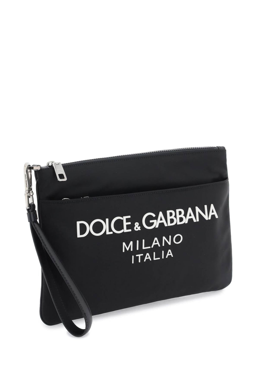 Dolce & Gabbana Nylon Pouch With Rubberized Logo Men