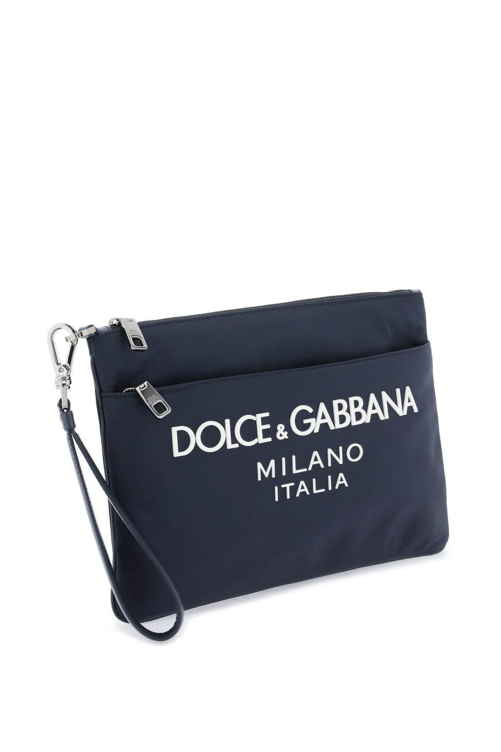 Dolce & Gabbana Nylon Pouch With Rubberized Logo Men