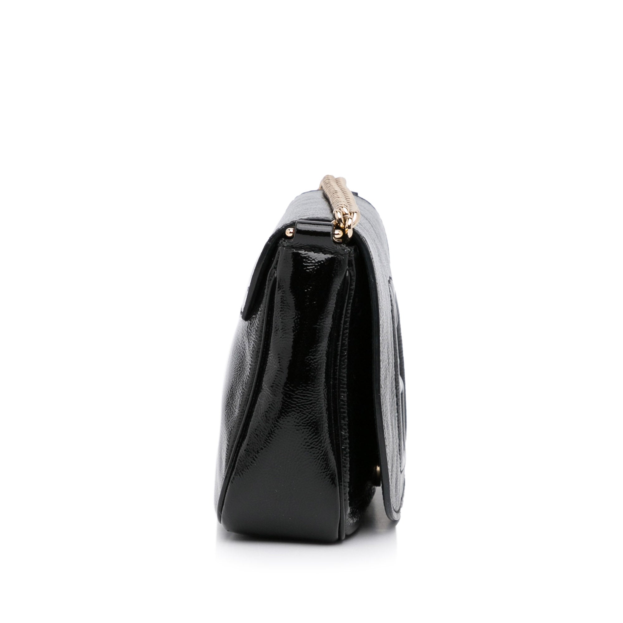 Gucci Soho Flap Bag Black Patent Leather