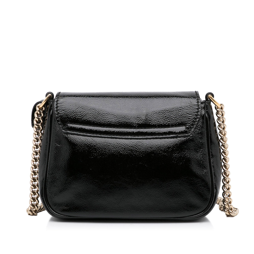 Gucci Soho Flap Bag Black Patent Leather