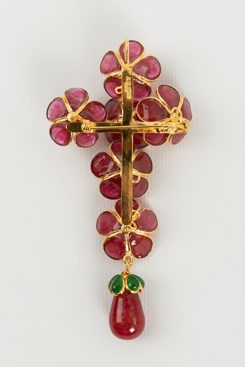 Broche croix ÃƒÆ’Ã‚Â  fleurs Augustine