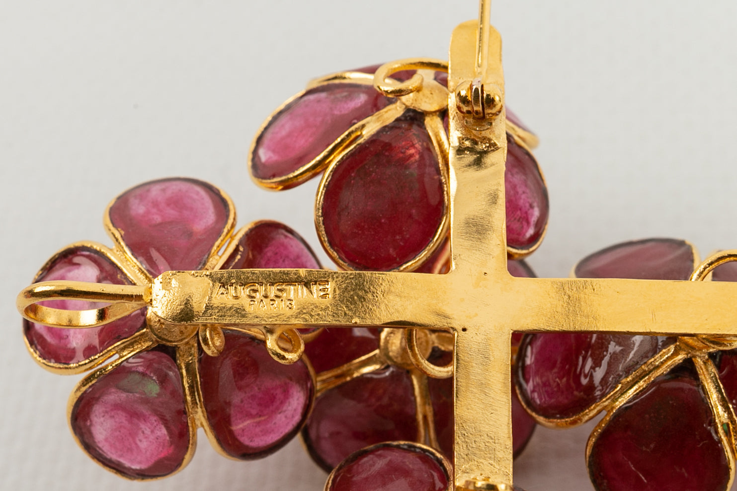 Broche croix ÃƒÆ’Ã‚Â  fleurs Augustine