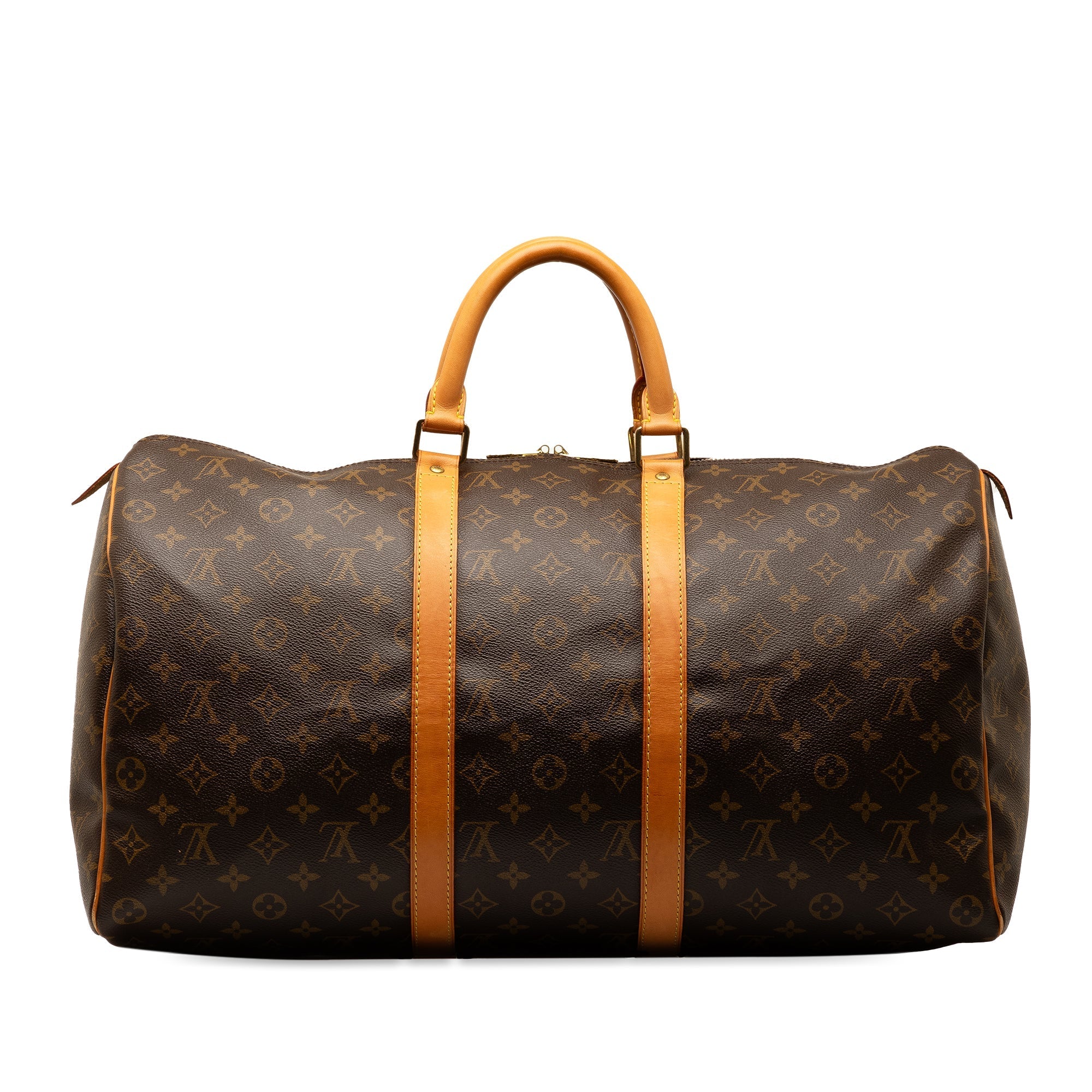 Brown Louis Vuitton Monogram Keepall 50 Travel Bag