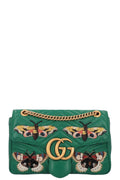GUCCI Butterfly Marmont Bag Leather Green