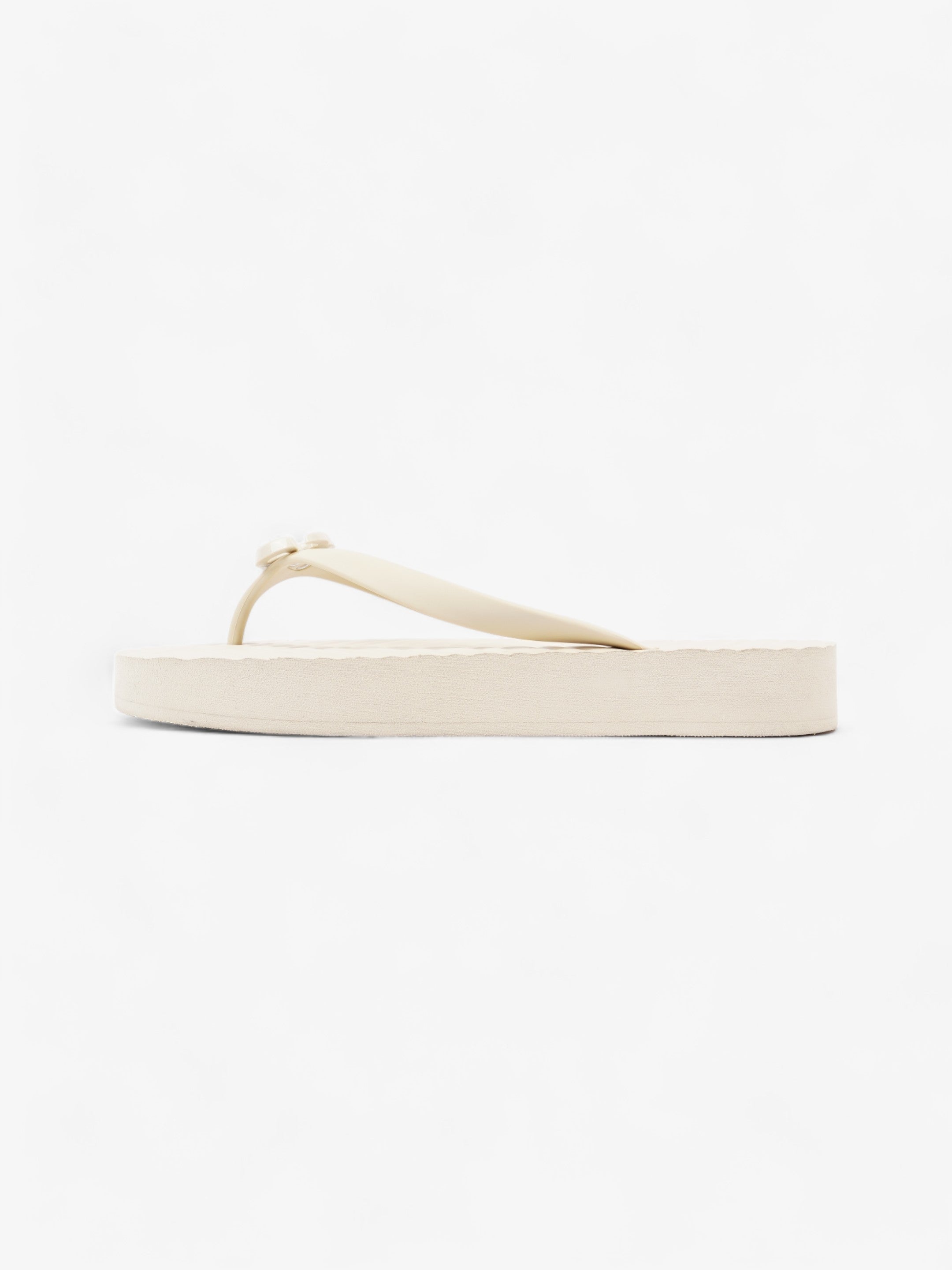 Gucci Marmont Thong Sandal Cream Rubber EU 42 UK 9