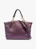 Coach Kelsey Chain Satchel Purple Leather Small