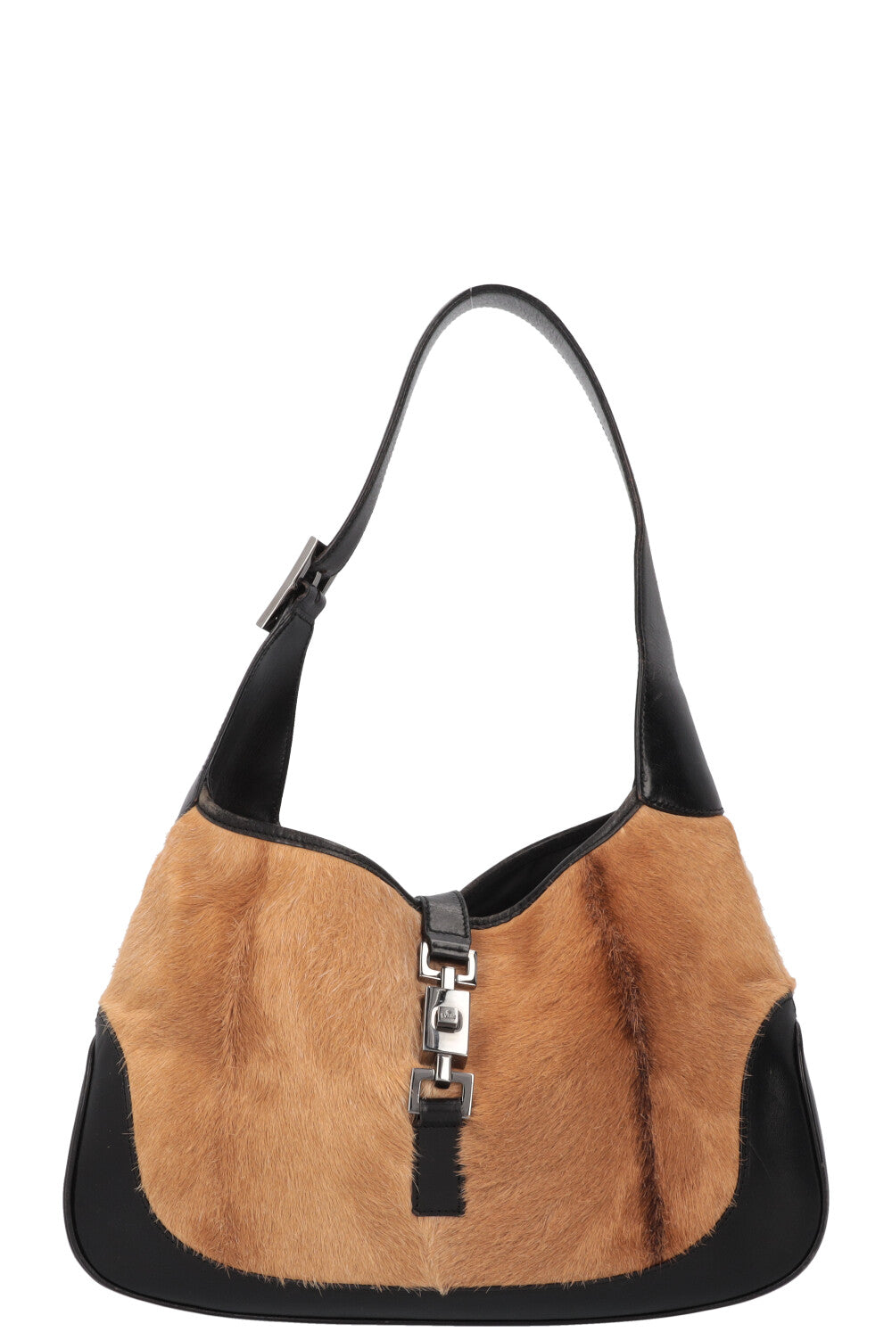 GUCCI Jackie Bag Pony Hair Black Brown
