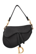 CHRISTIAN DIOR Saddle Bag Leather Black
