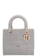 CHRISTIAN DIOR Lady D-Lite Cannage Canvas Grey