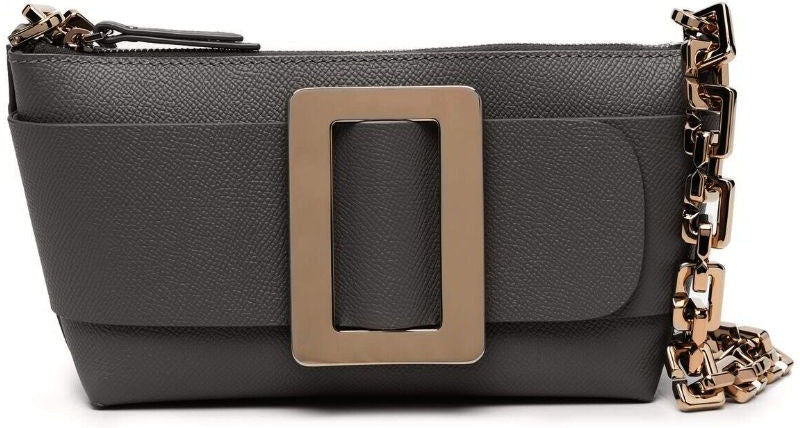 BUCKLE POUCHETTE EPSOM LEATHER HANDBAG