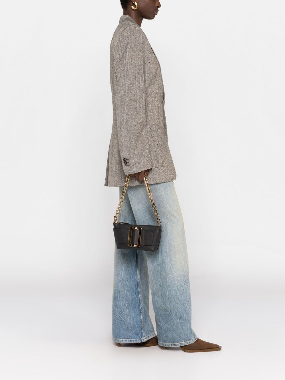 BUCKLE POUCHETTE EPSOM LEATHER HANDBAG