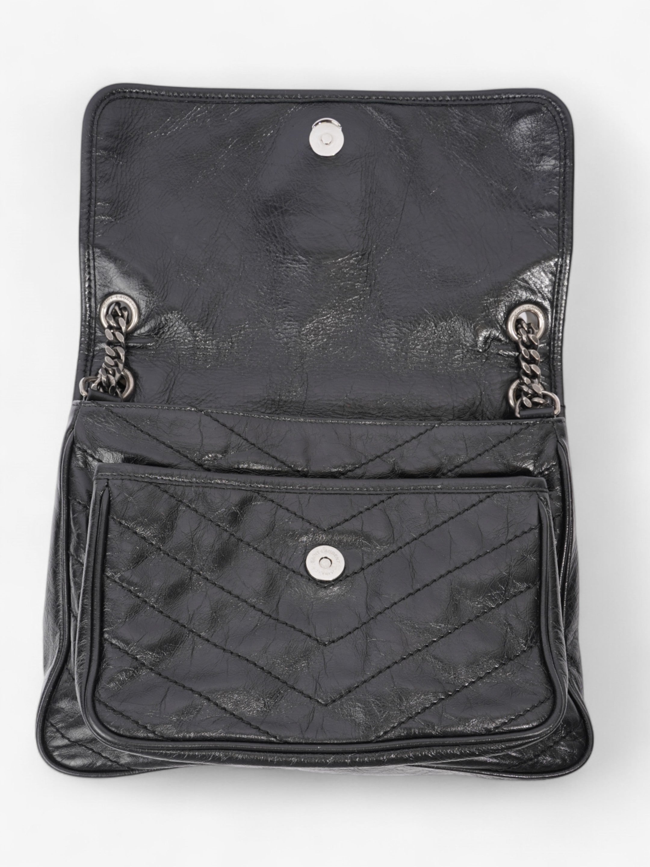 Saint Laurent Niki Black Leather Medium