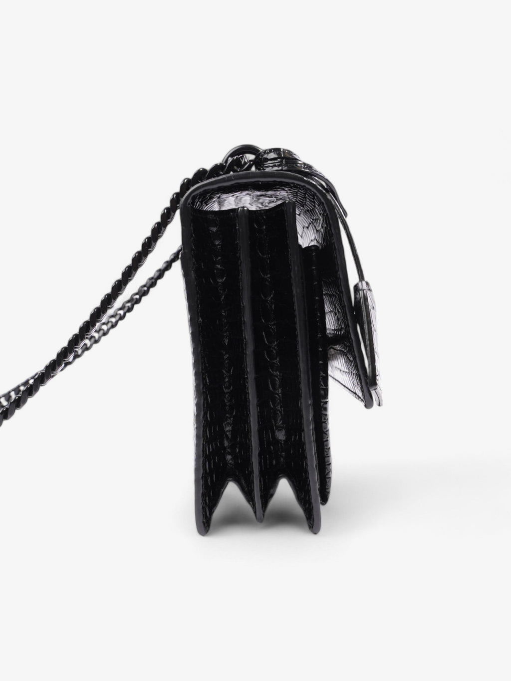 Saint Laurent Sunset Black Embossed Leather Medium