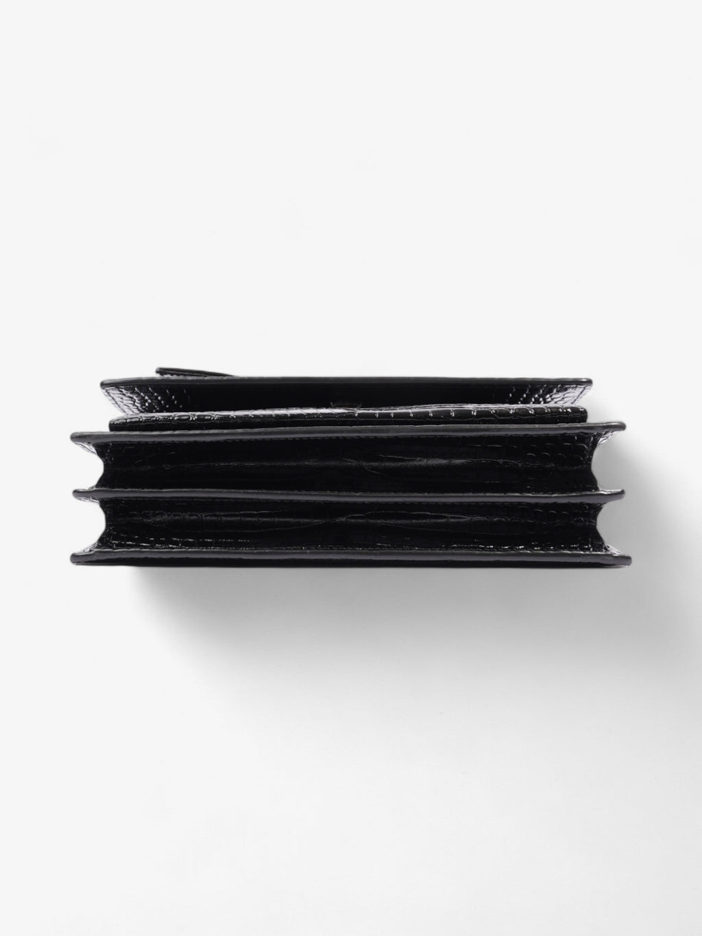 Saint Laurent Sunset Black Embossed Leather Medium