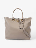Prada Daino Grey Leather