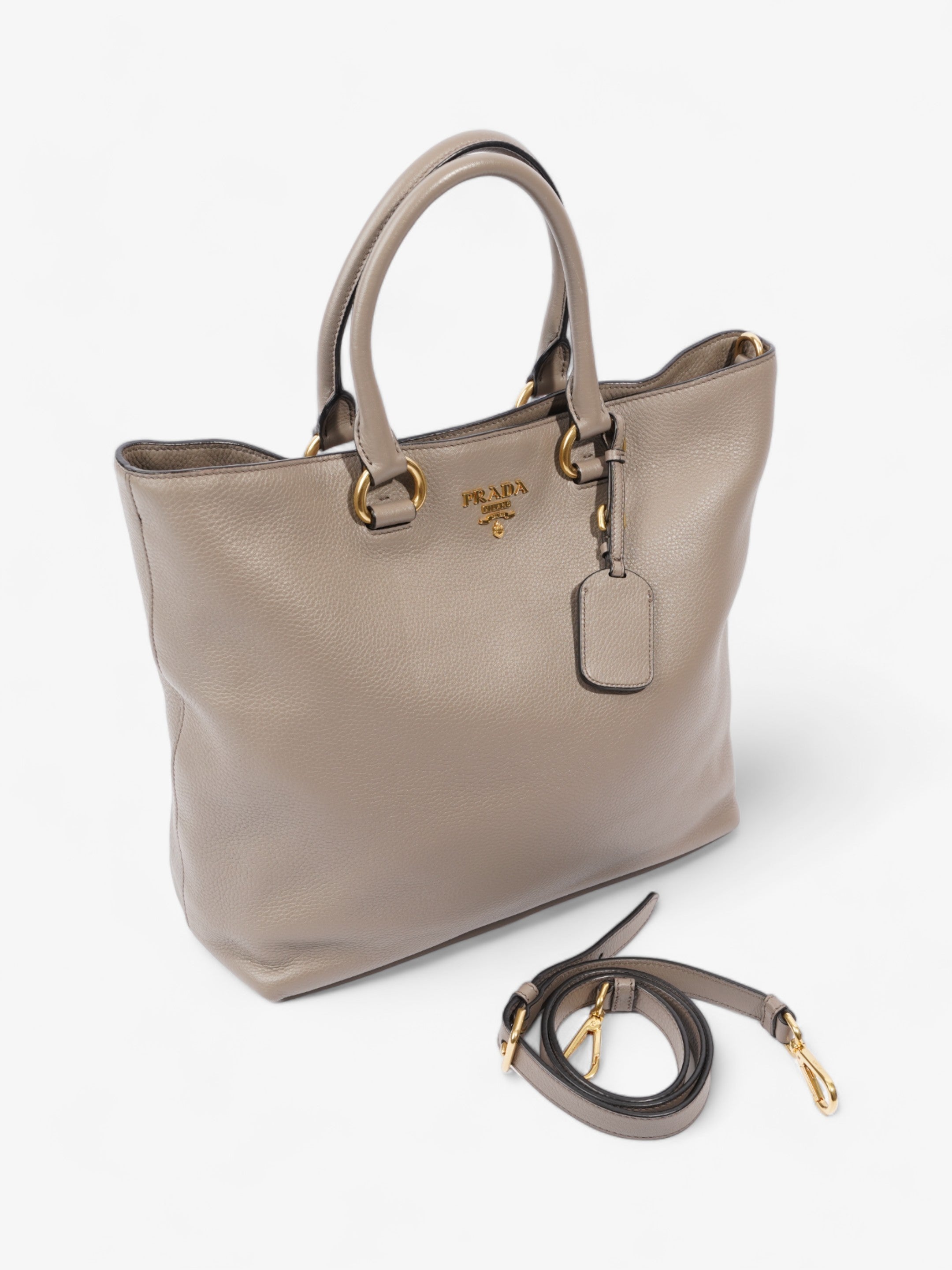 Prada Daino Grey Leather