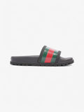 Gucci Pursuit Trek Slides Black / Green / Red Rubber EU 43 UK 9
