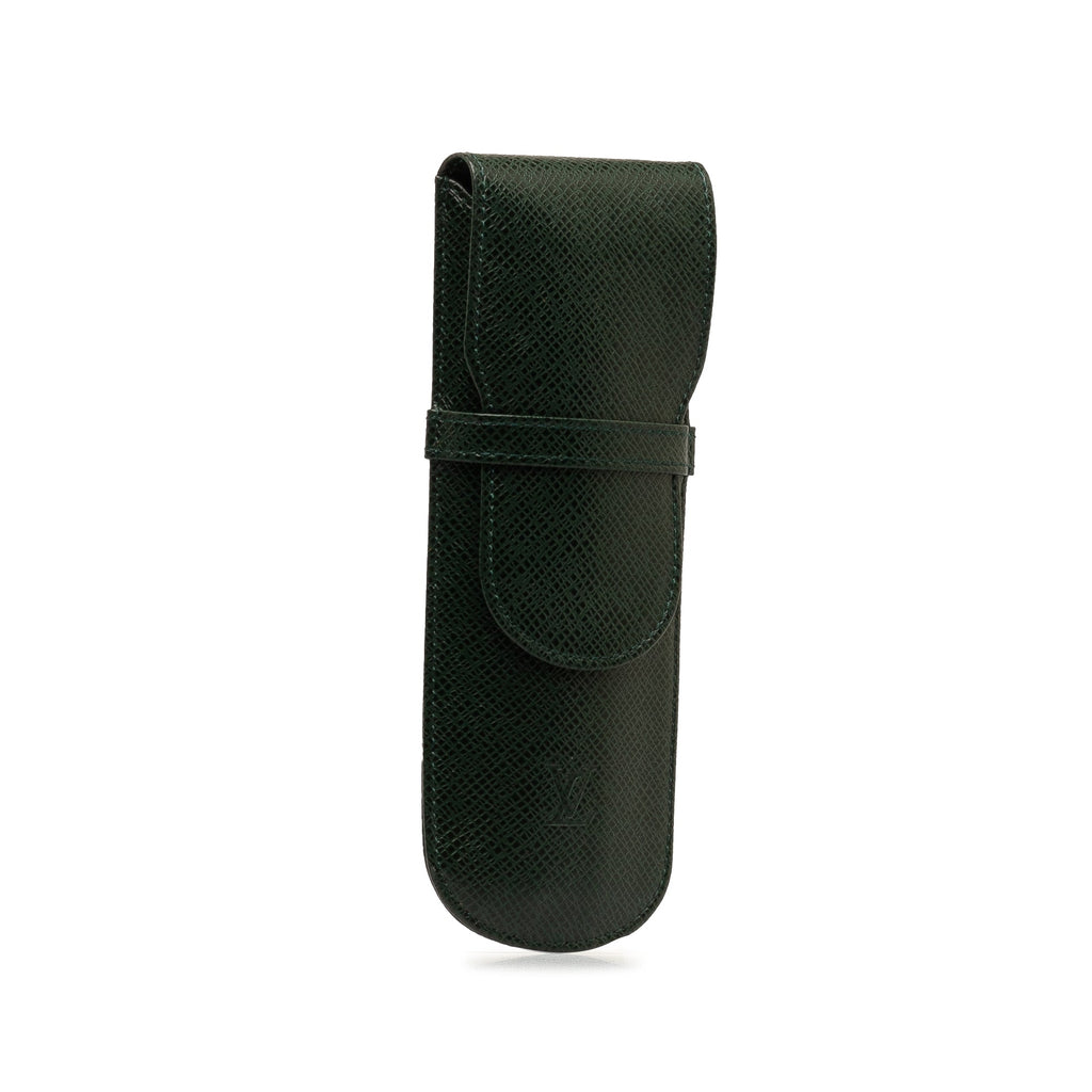 Green Louis Vuitton Taiga Etui Pen Case