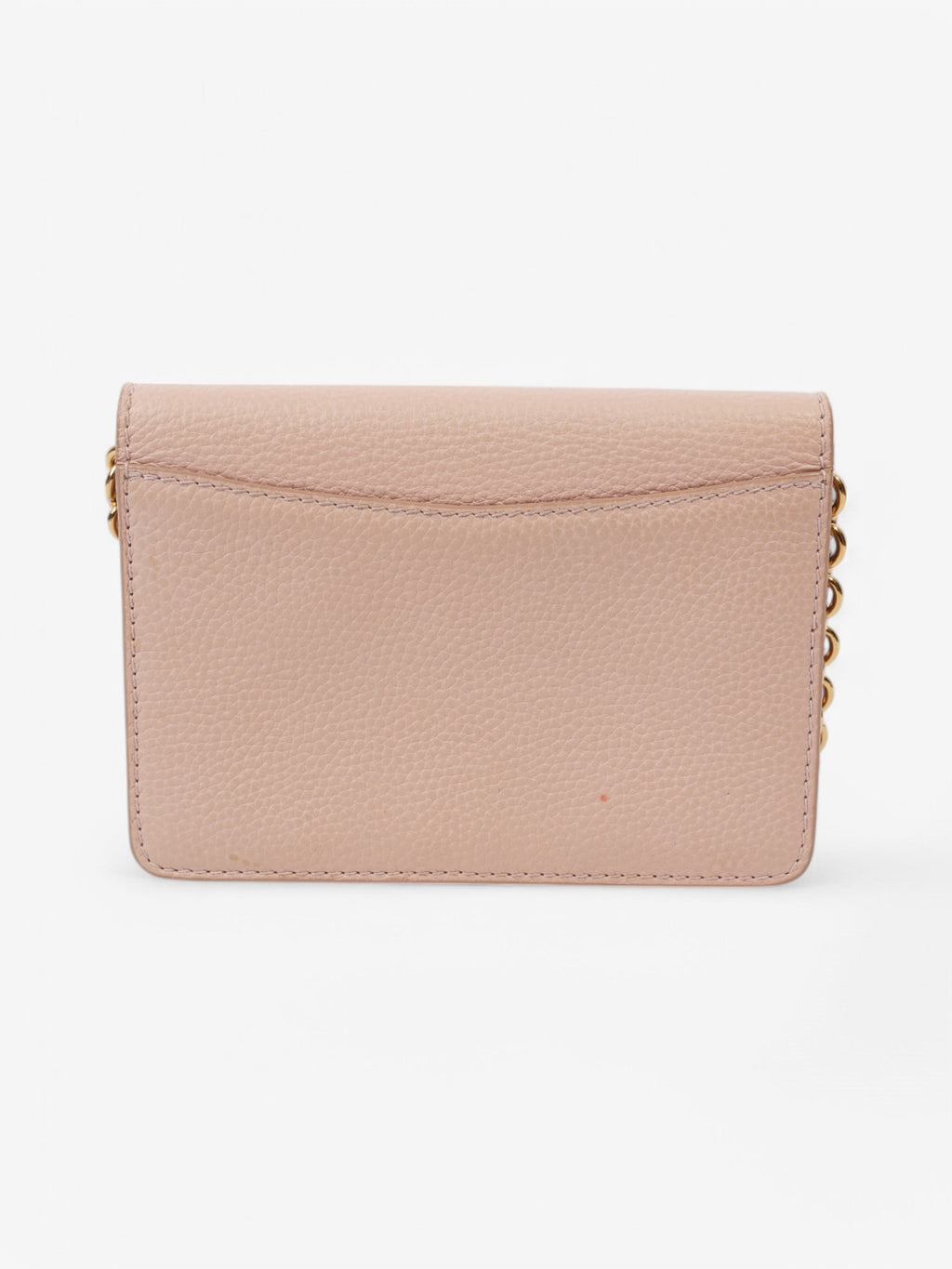 Burberry Henley Wallet On Chain Light Pink Grained Leather