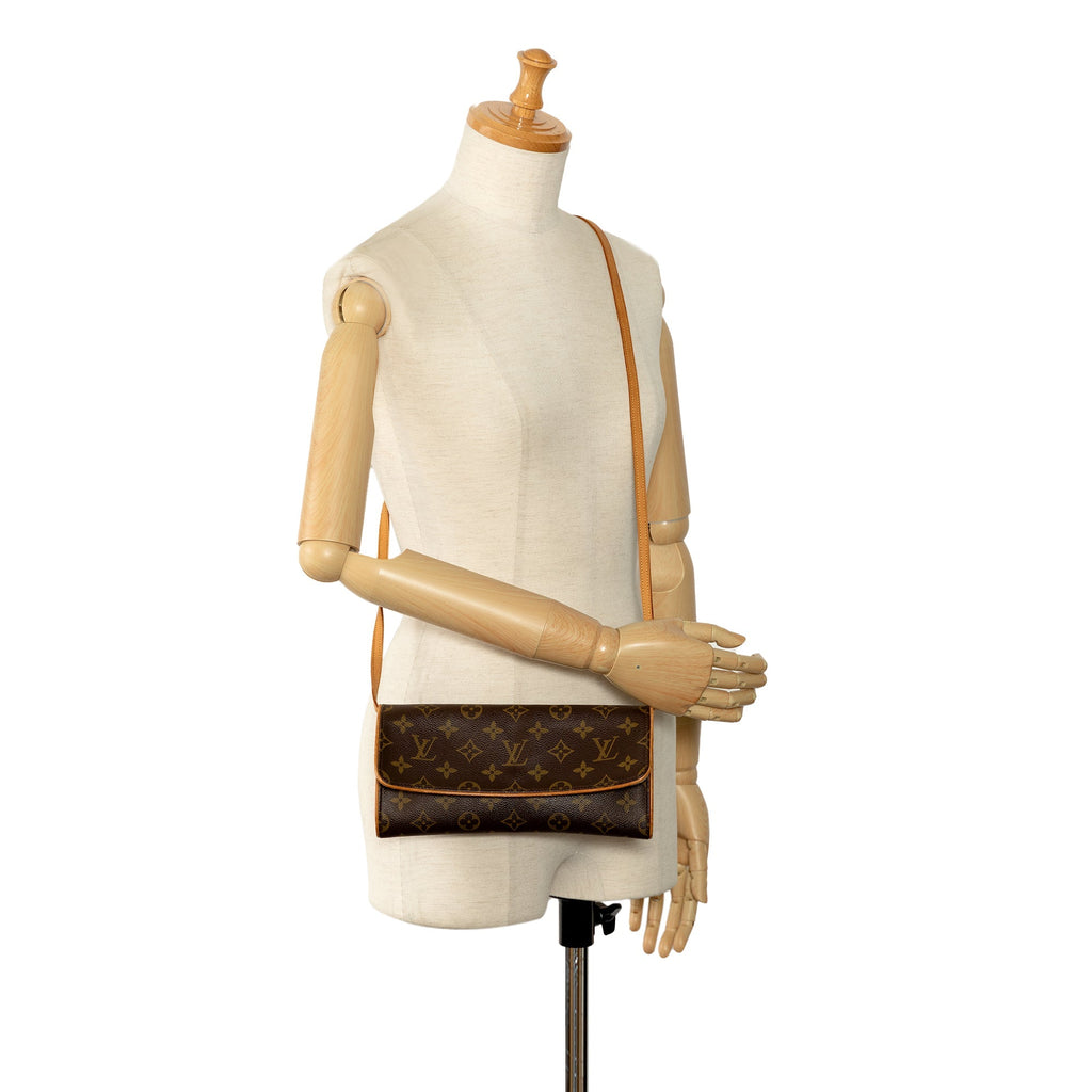 Brown Louis Vuitton Monogram Pochette Twin GM Crossbody Bag
