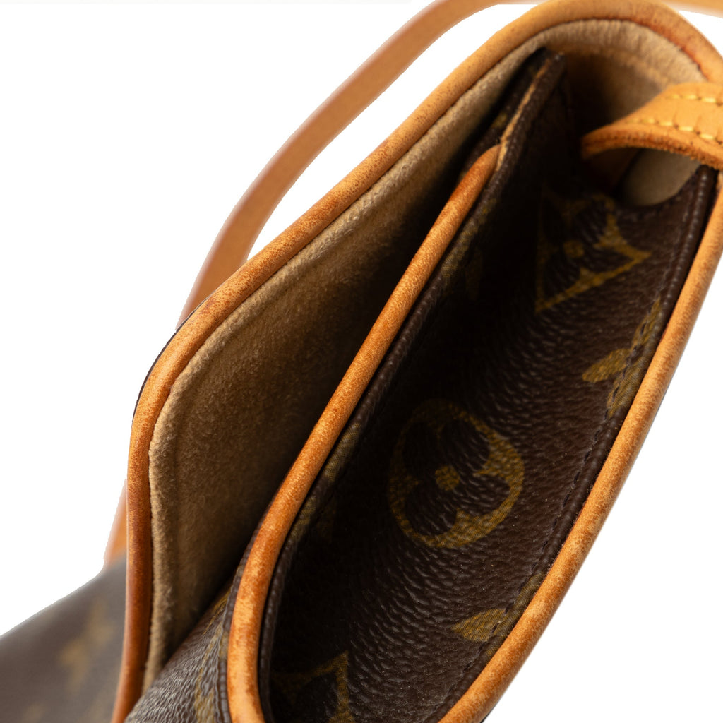 Brown Louis Vuitton Monogram Pochette Twin GM Crossbody Bag