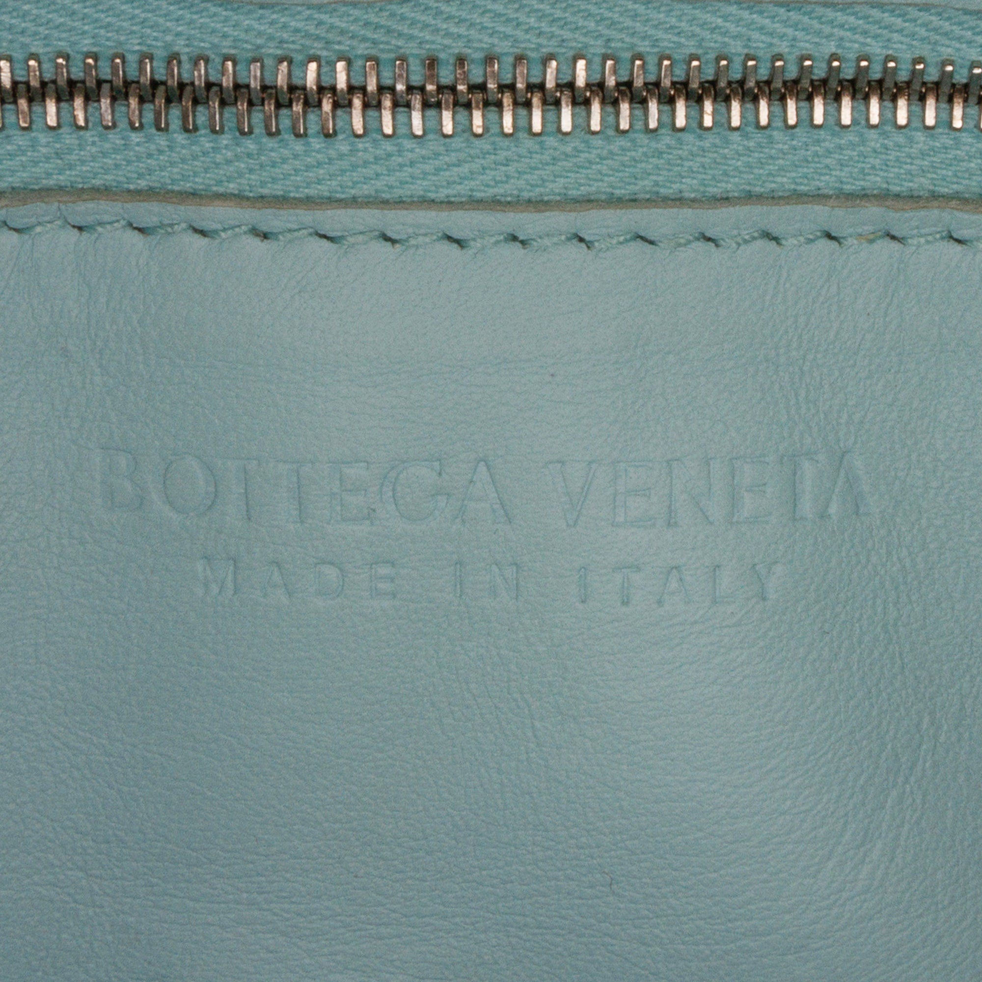 SALE Bottega Veneta Padded Cassette Blue Leather