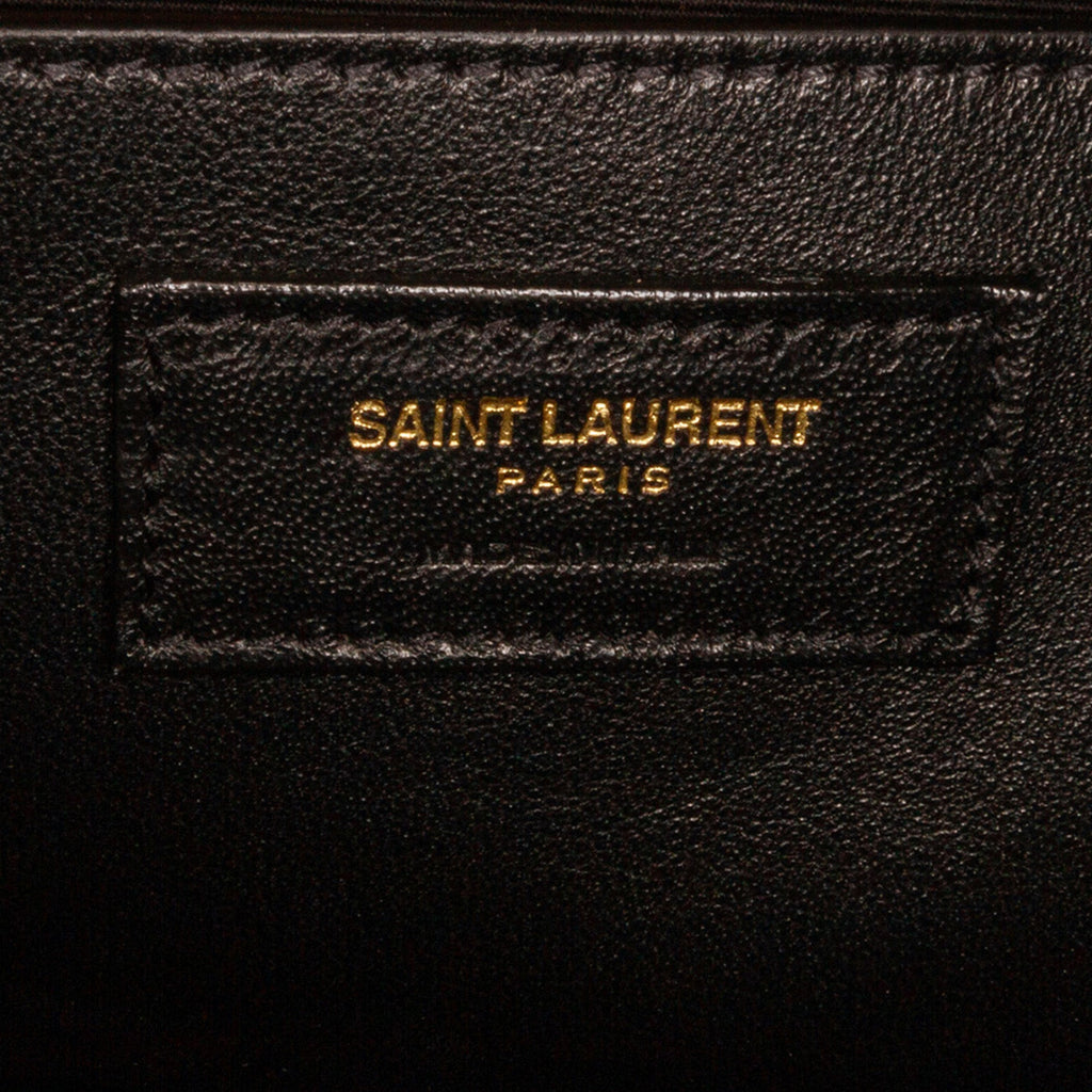 Yves Saint Laurent Uptown Tote Medium Brown Canvas