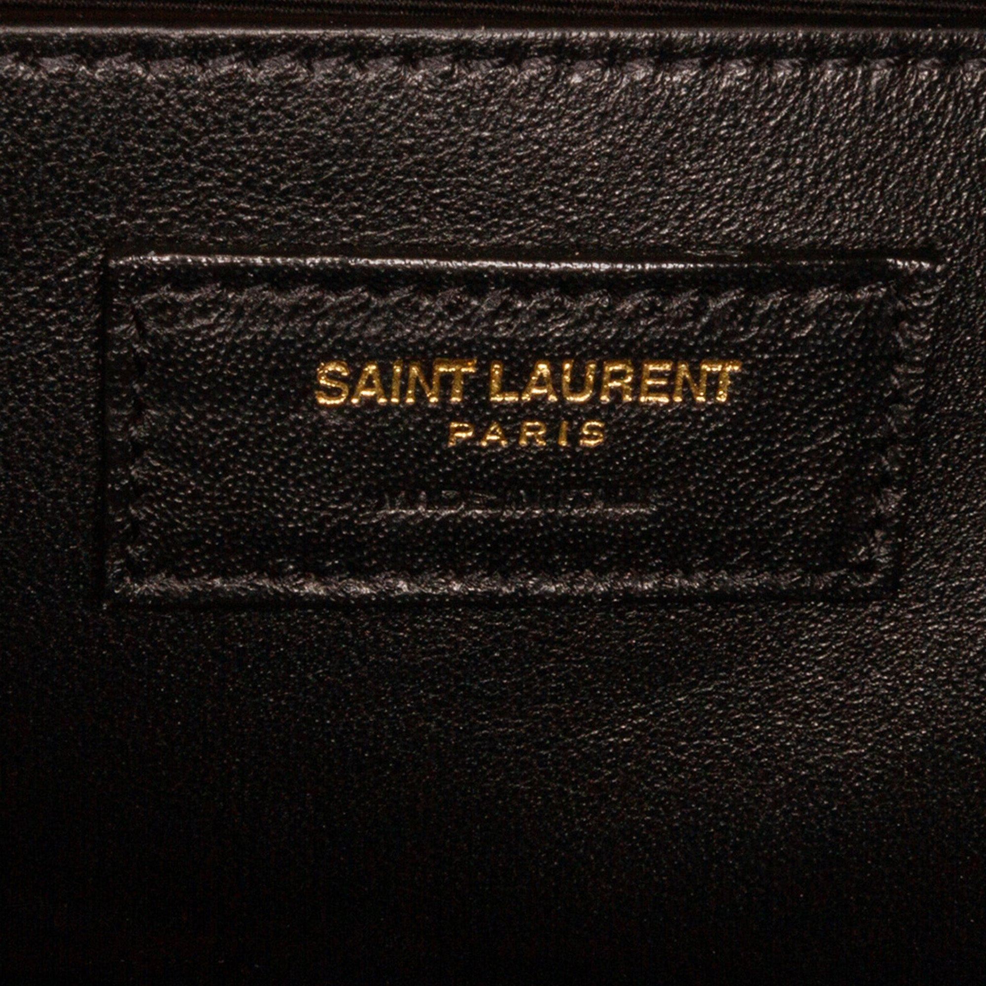 Yves Saint Laurent Uptown Tote Medium Brown Canvas