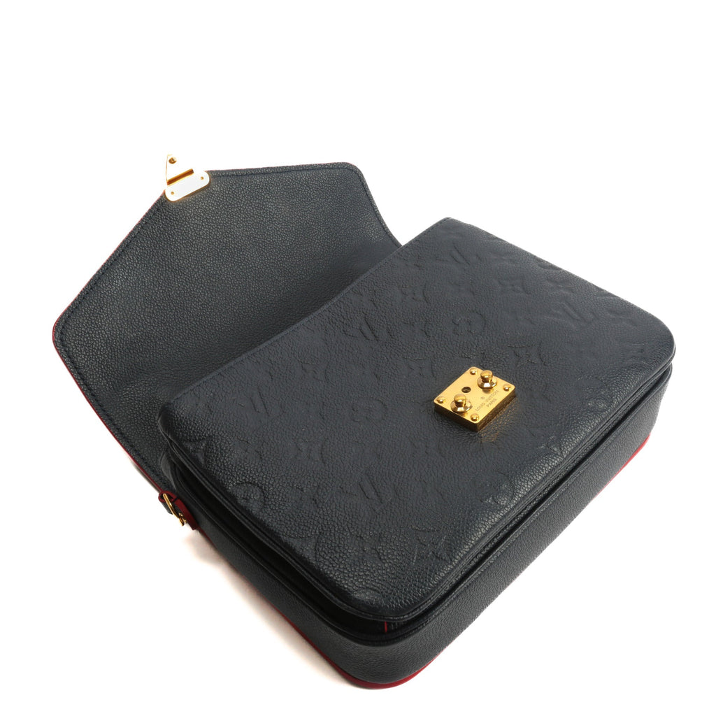 LOUIS VUITTON Monogram Empreinte Pochette Metis Blue