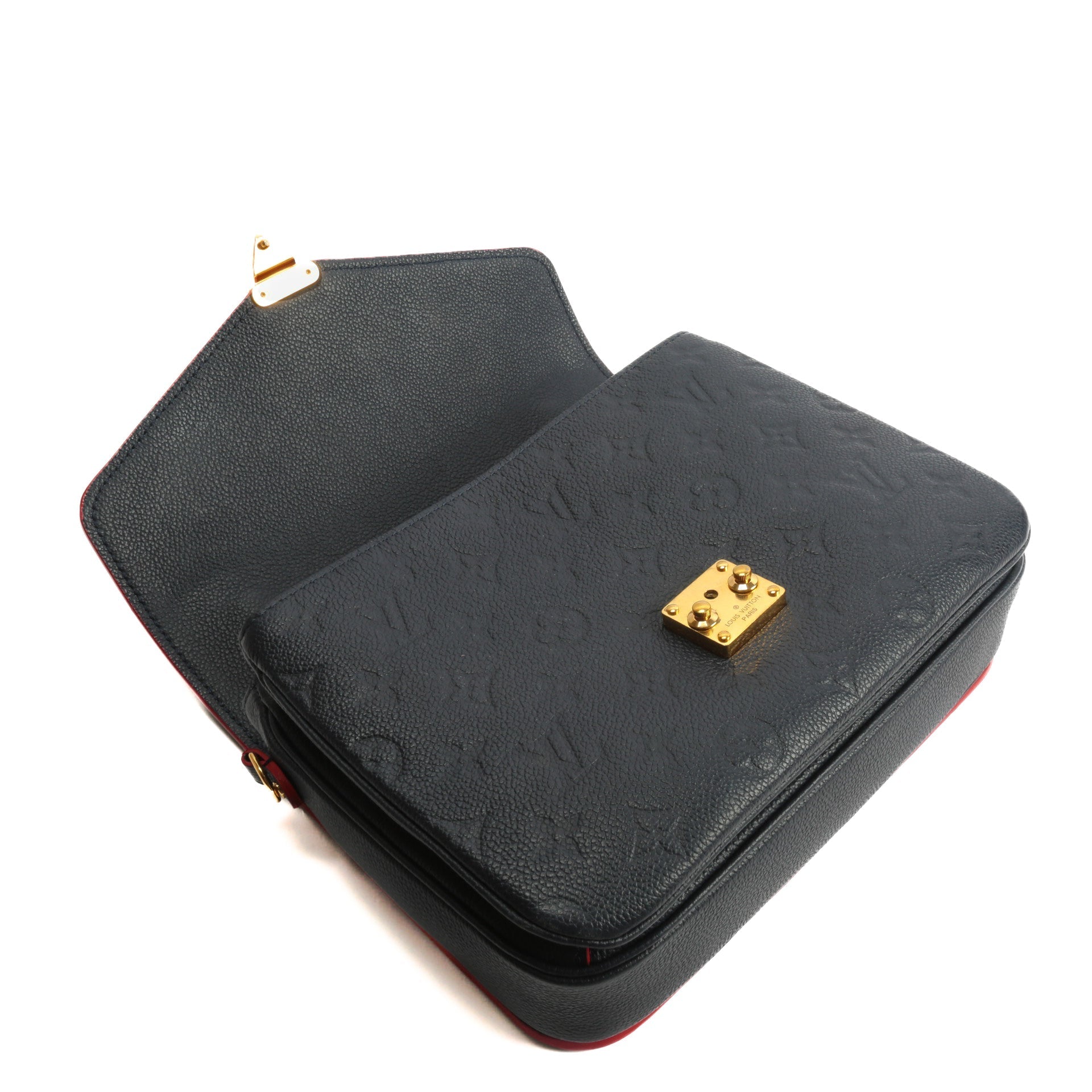 LOUIS VUITTON Monogram Empreinte Pochette Metis Blue
