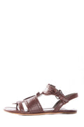 Balenciaga Brown Leather Arena Multistrap Sandals SZ 35.5